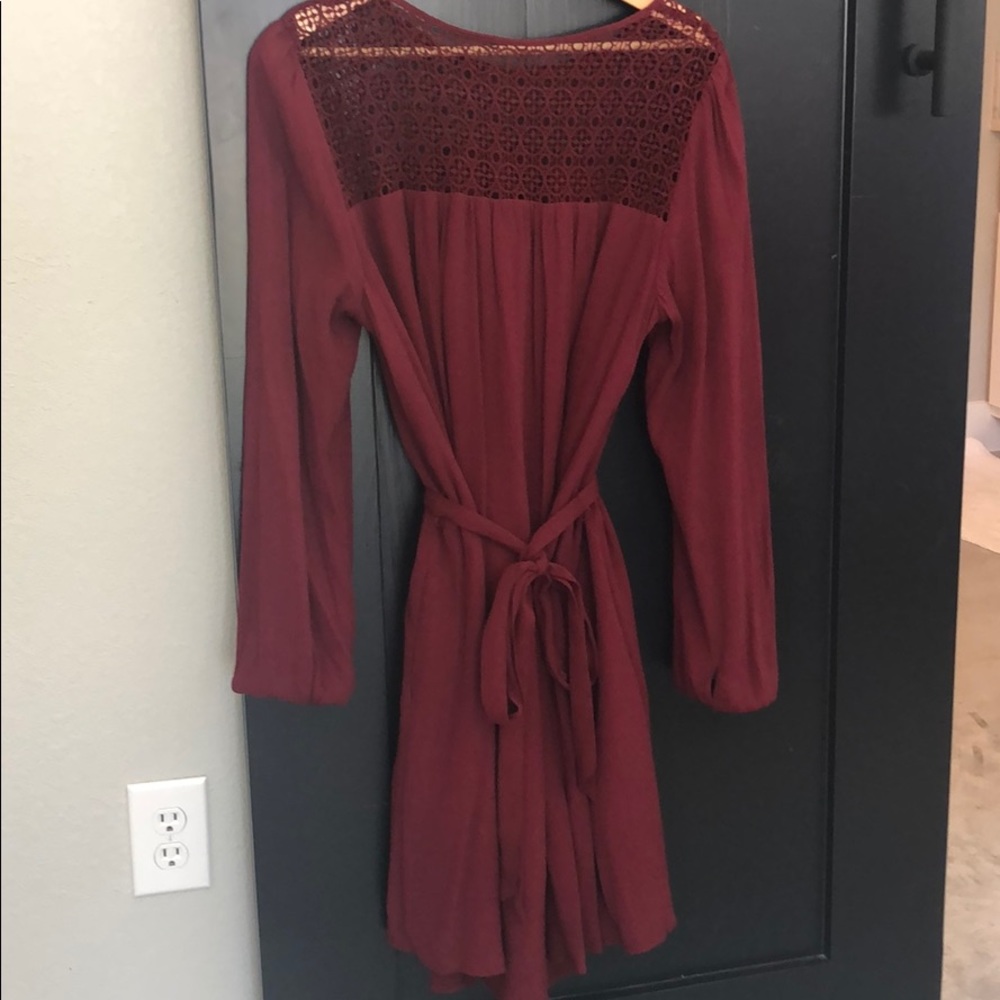 Maroon Long Sleeve Gap Dress